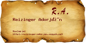 Reizinger Adorján névjegykártya